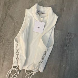 XS White Adika cropped top
